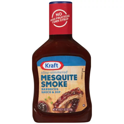 Kraft Mesquite Smoke Slow-Simmered Barbecue  Sauce, 18 oz Bottle (Pack of 20)