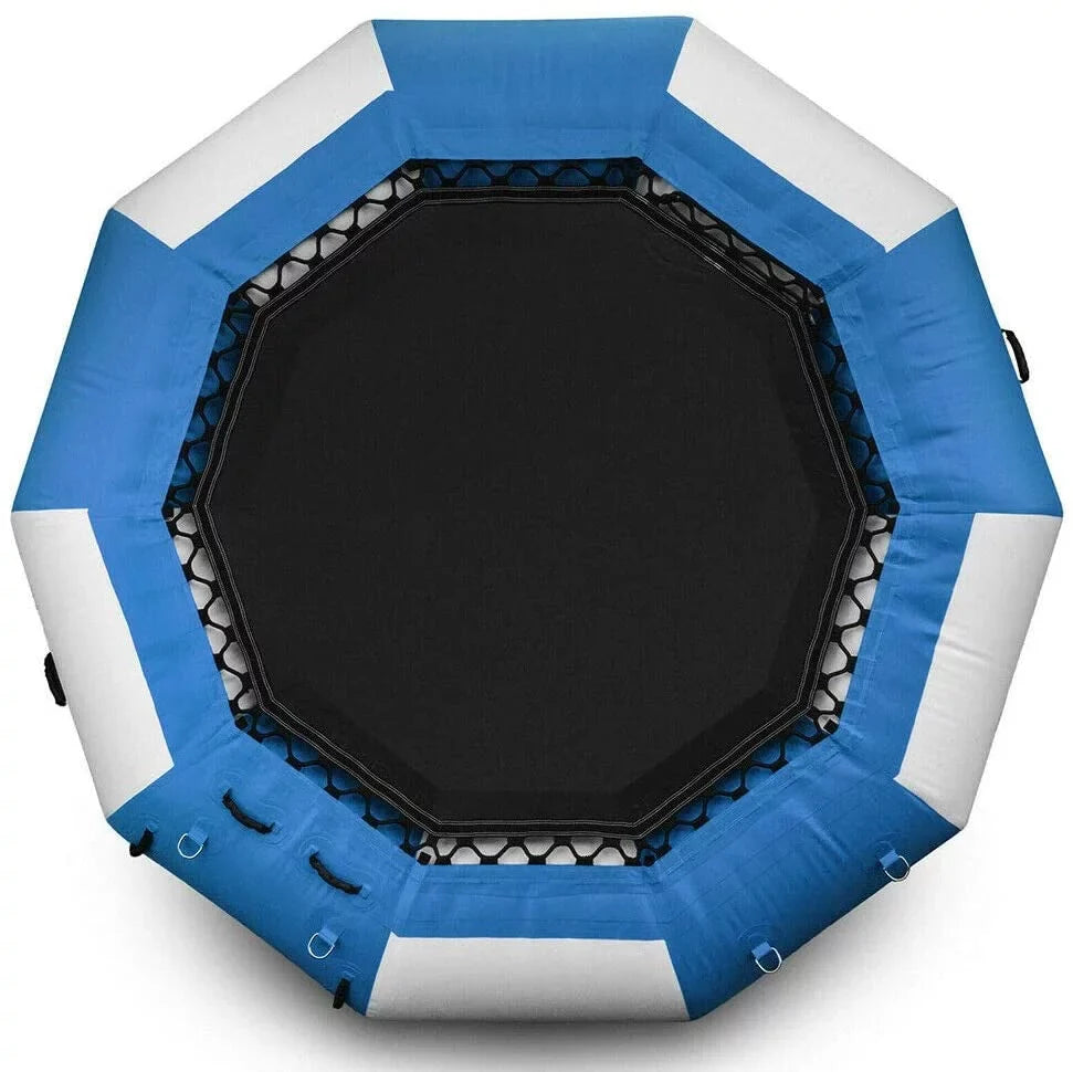 Miumaeov 17Ft Inflatable Water Trampoline Bouncer Jump Float Swimming Pool Beach Ring Platform Jump Floated 400kg/ 880lb