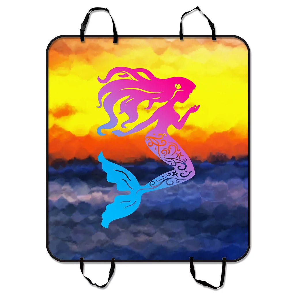 Mermaid Pet Car Seat Cover,Mermaid Pet Car Seat Cover Dog Car Seat Mat Hammock Cargo Mat Trunk Mat For Cars Trucks and  54x60 inches