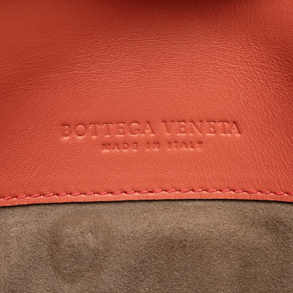 Pre-Owned Authenticated Bottega Veneta Intrecciato Piazza Satchel Calf Leather Pink Unisex (Good)