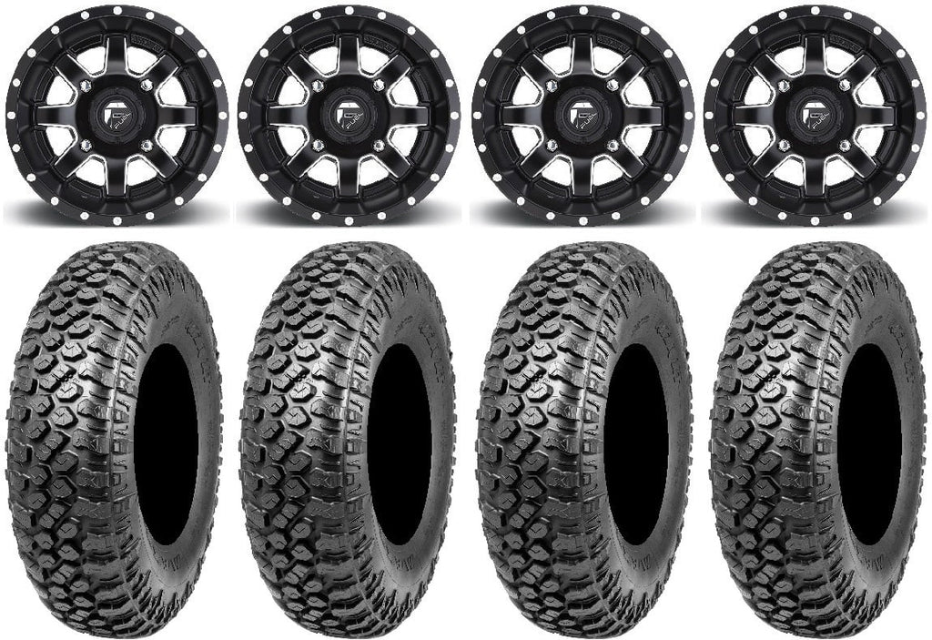 Fuel Maverick Black 15" Wheels 33"   Tires Polaris   1000 /   / Ranger  900/1000