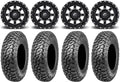 Fuel Maverick Black 15" Wheels 33"   Tires Polaris   1000 /   / Ranger  900/1000