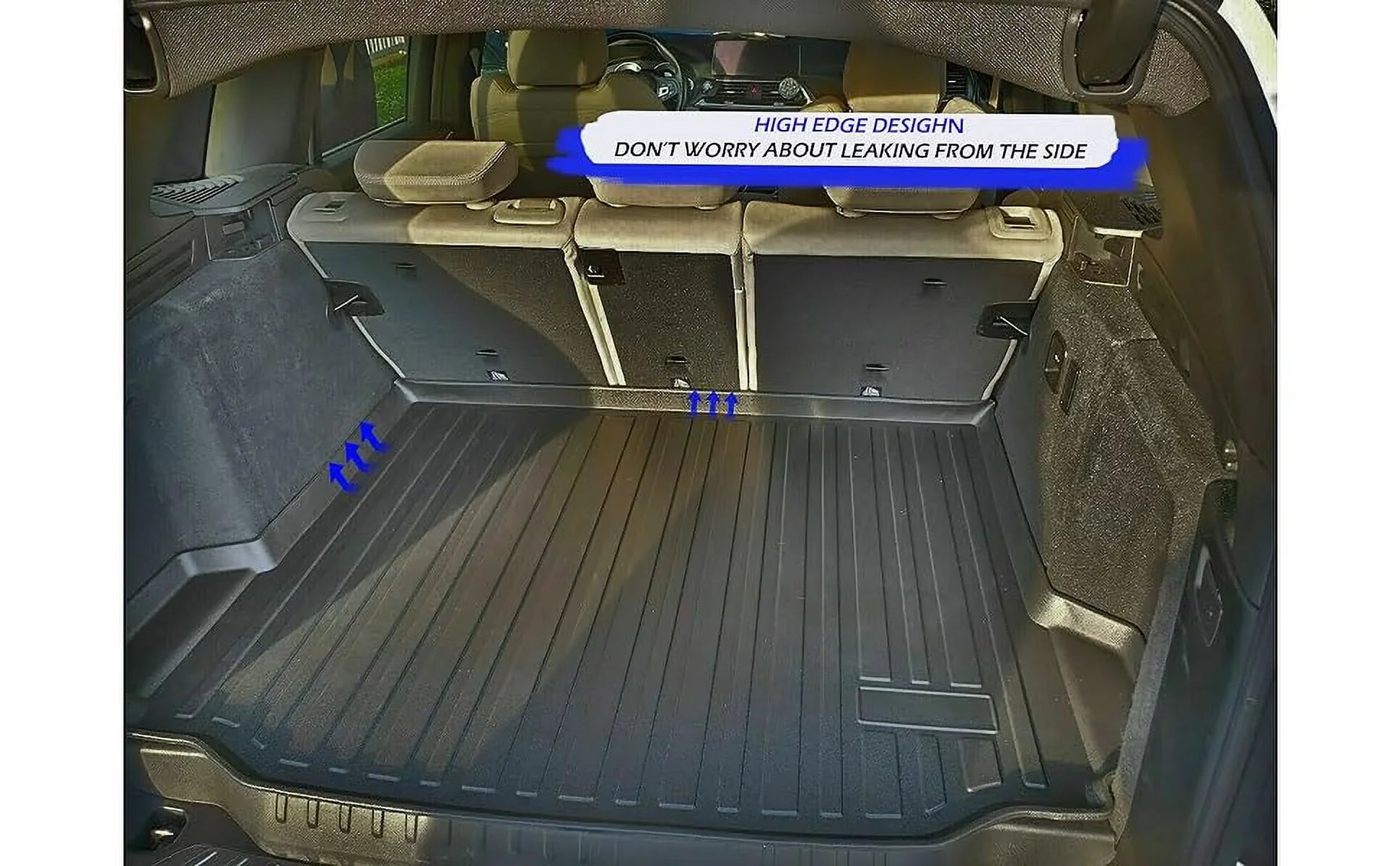 Cargo Liner – Trunk Mat for  X3 2018-2024 – Weather-Resistant Trunk Mats for Cars with Raised Lip – Non-Slip Car Trunk Mat Rubber – Easy to Install – Laser Pre-Cut Design