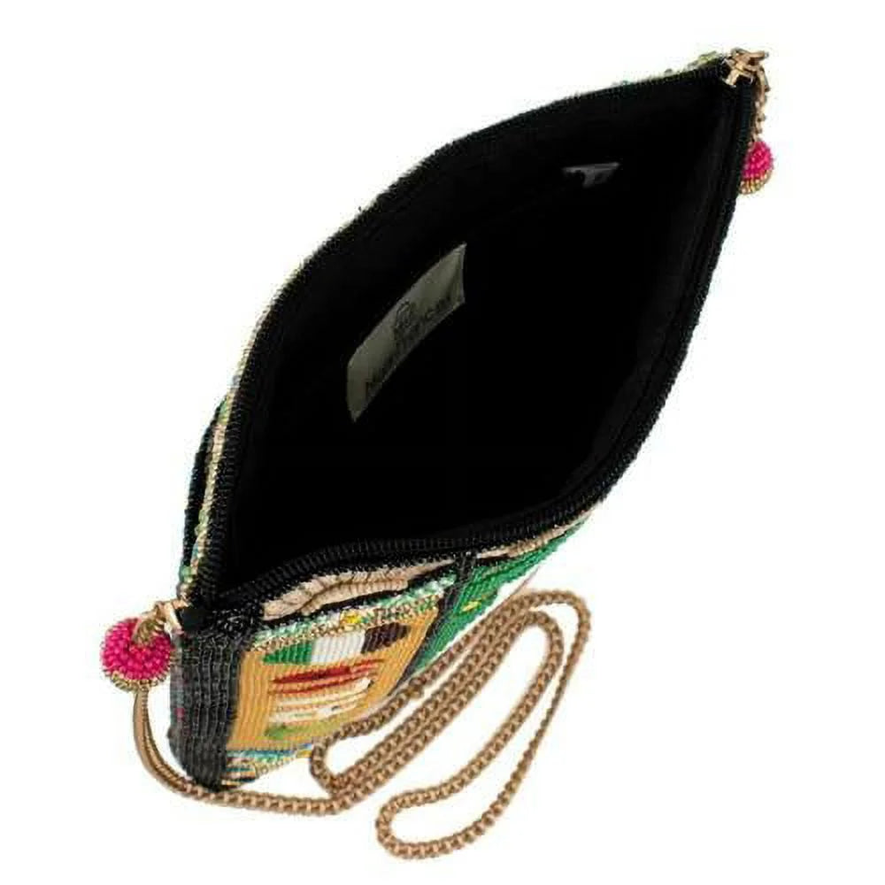 Mary Frances Well Traveled Black Books Spring Beaded Crossbody Handbag