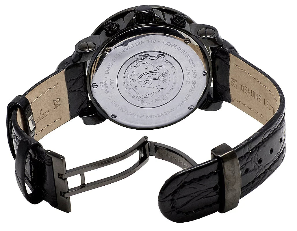 Joe Rodeo Mens Joe Rodeo Junior JJU3 Black  50MM Diamond Watch 2.5 Ct