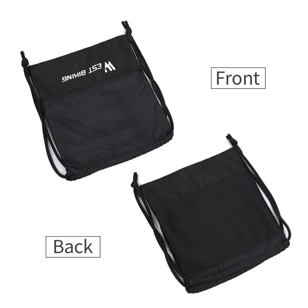 Drawstring Bag Outdoor Sports Sackpack Backpack, Black