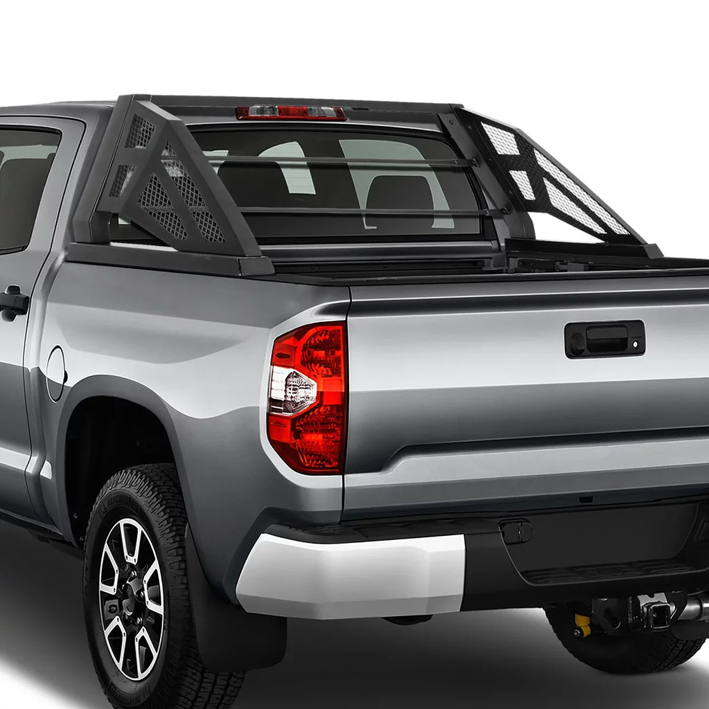 Motoring -004 For 2007 to 2018 Toyota Tundra Styleside Truck Bed Heavy Duty Aluminum Mesh Chase Rack Roll Bar Assembly 08 09 10 11 12 13 14 15 16 17