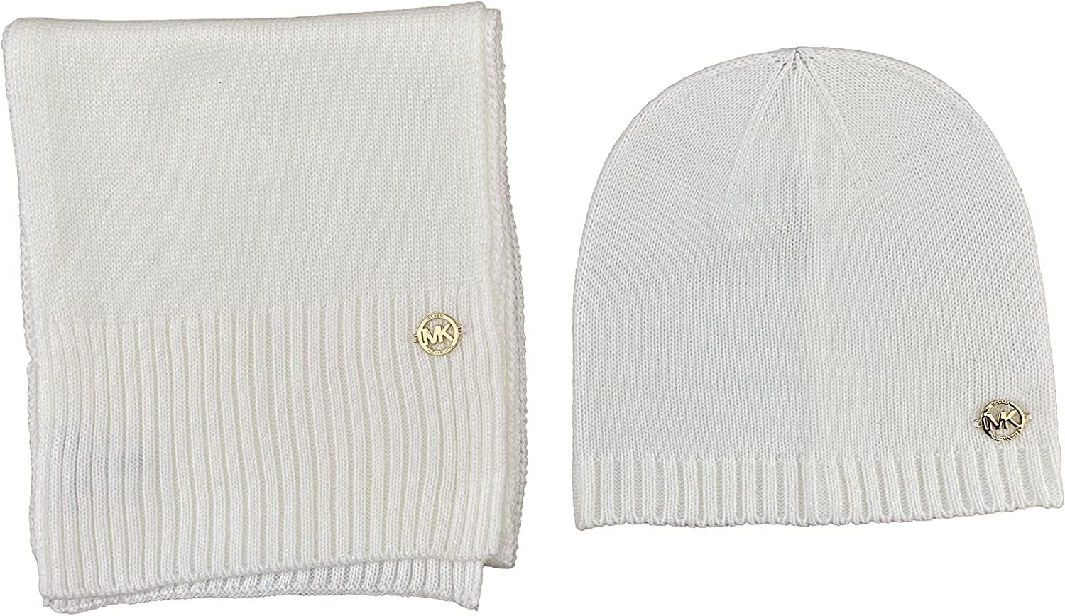Michael Michael Kors Womens Scarf And Hat 2 Piece Set White539227C0-151/G, One Size