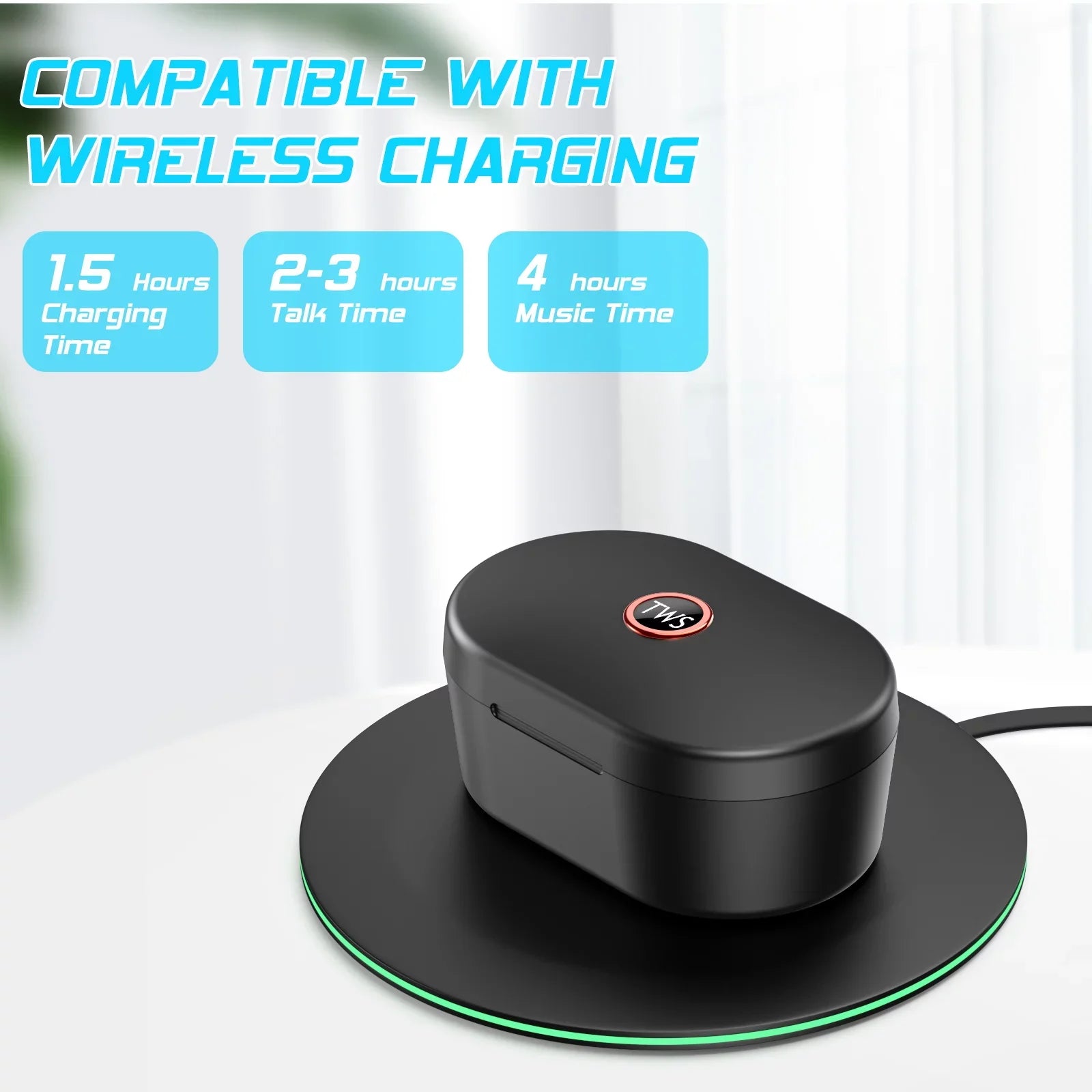 UX923 Wireless Earbuds Bluetooth 5.0 Sport Headphones Premium Sound Quality Charging Case Digital  Display Earphones Built-in Mic Headset for Meizu Pro 7 Plus