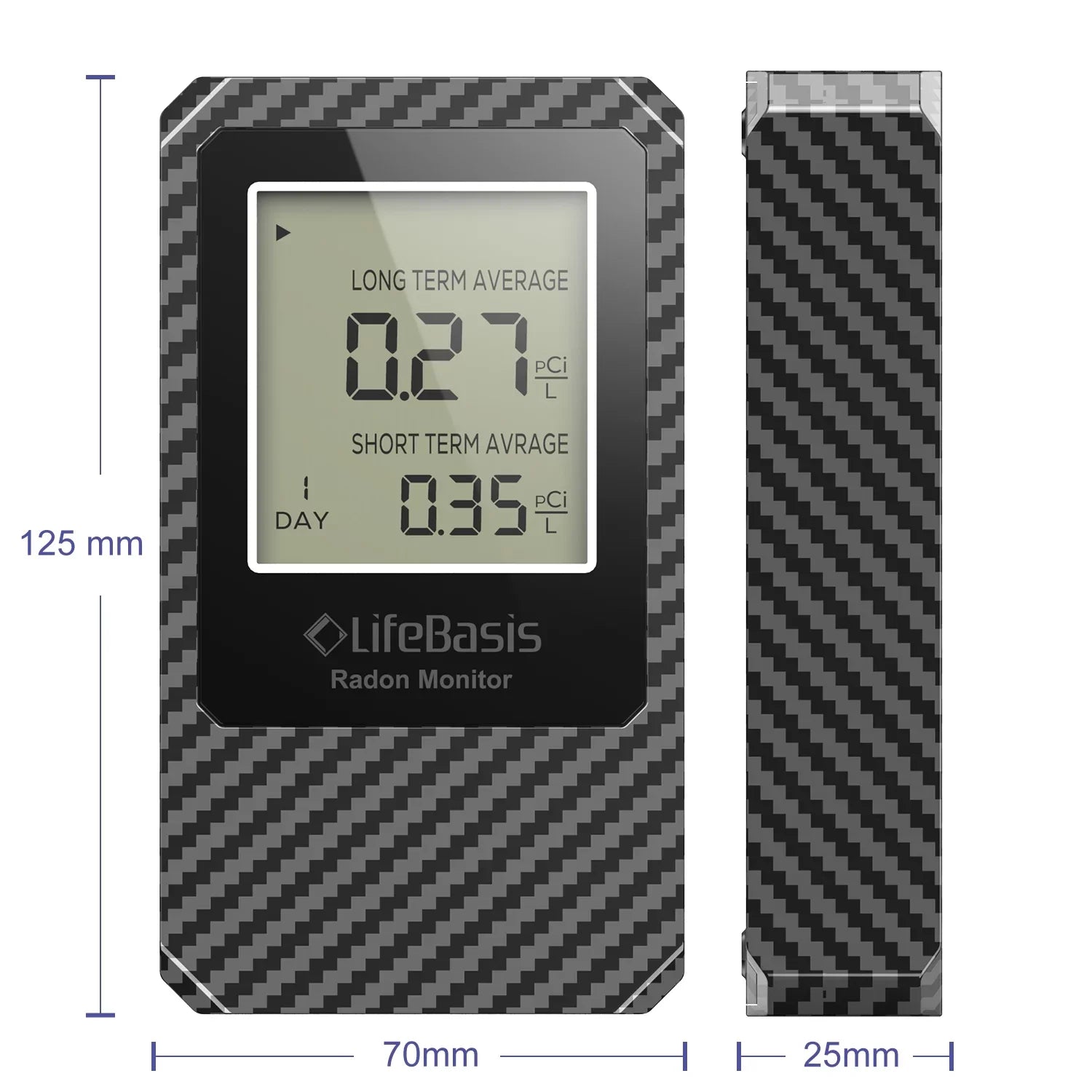 Life Basis Battery Operated Digital Radon Detector Home Radon Detector Portable
