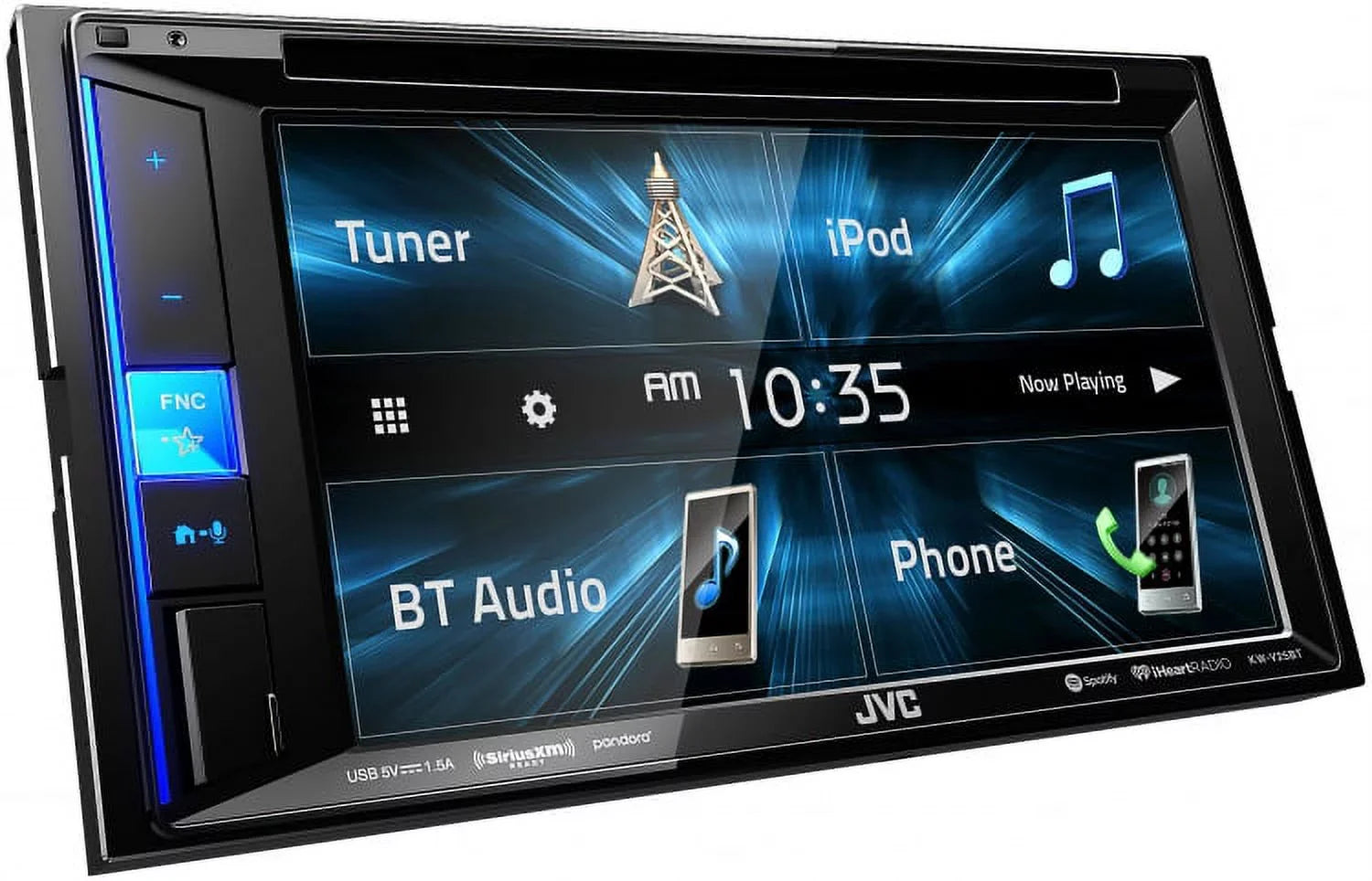 KWV140BT 2DIN  Car Stereo Receiver, touchscreen with Pyle License Plate Mount Rear View Color Camera, Pioneer 6.5" 2-Way  250W, Pioneer 6"x9" 420W 3-Way  & Enrock 16G 50'  Wire
