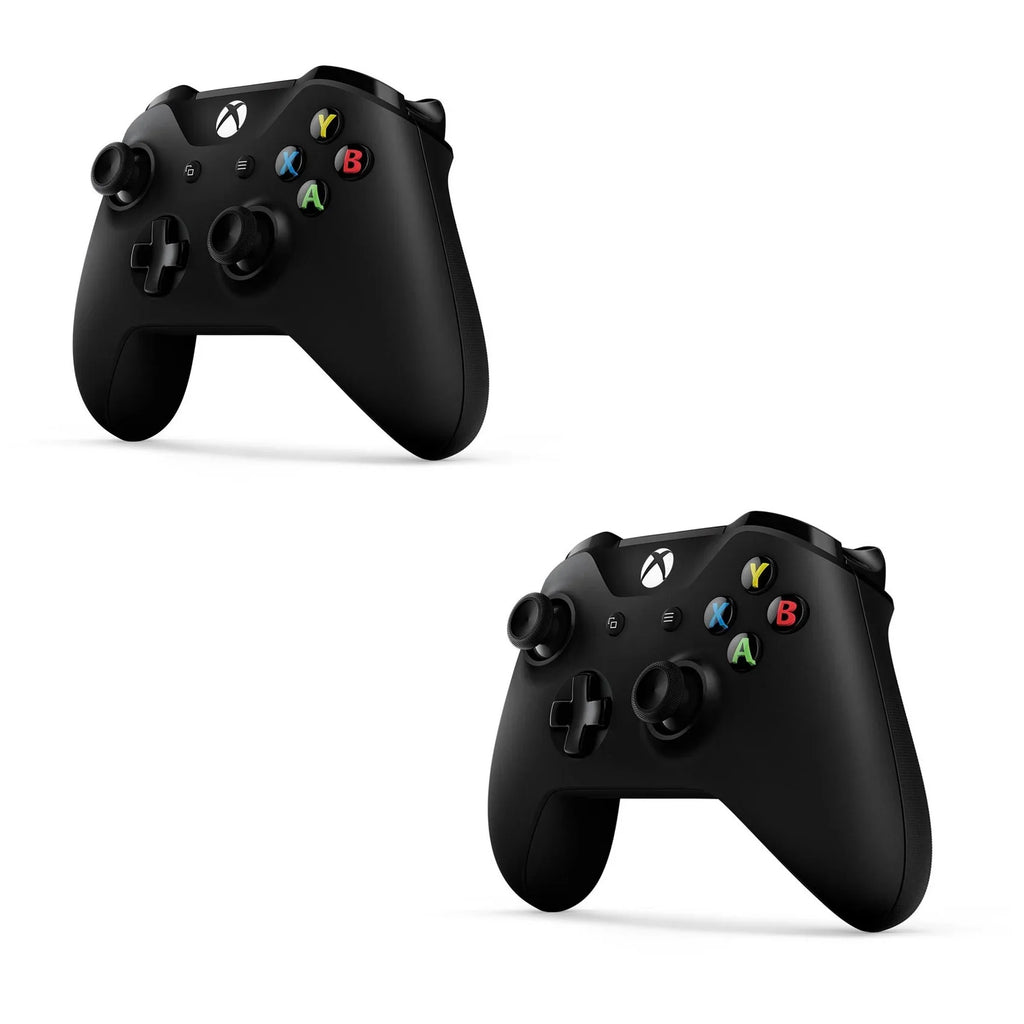 Pre-Owned Microsoft Xbox One X 1TB with 2 Controller, 4K Ultra  Black with   Cleaning Kit  Bundle (Refurbished: Like New)