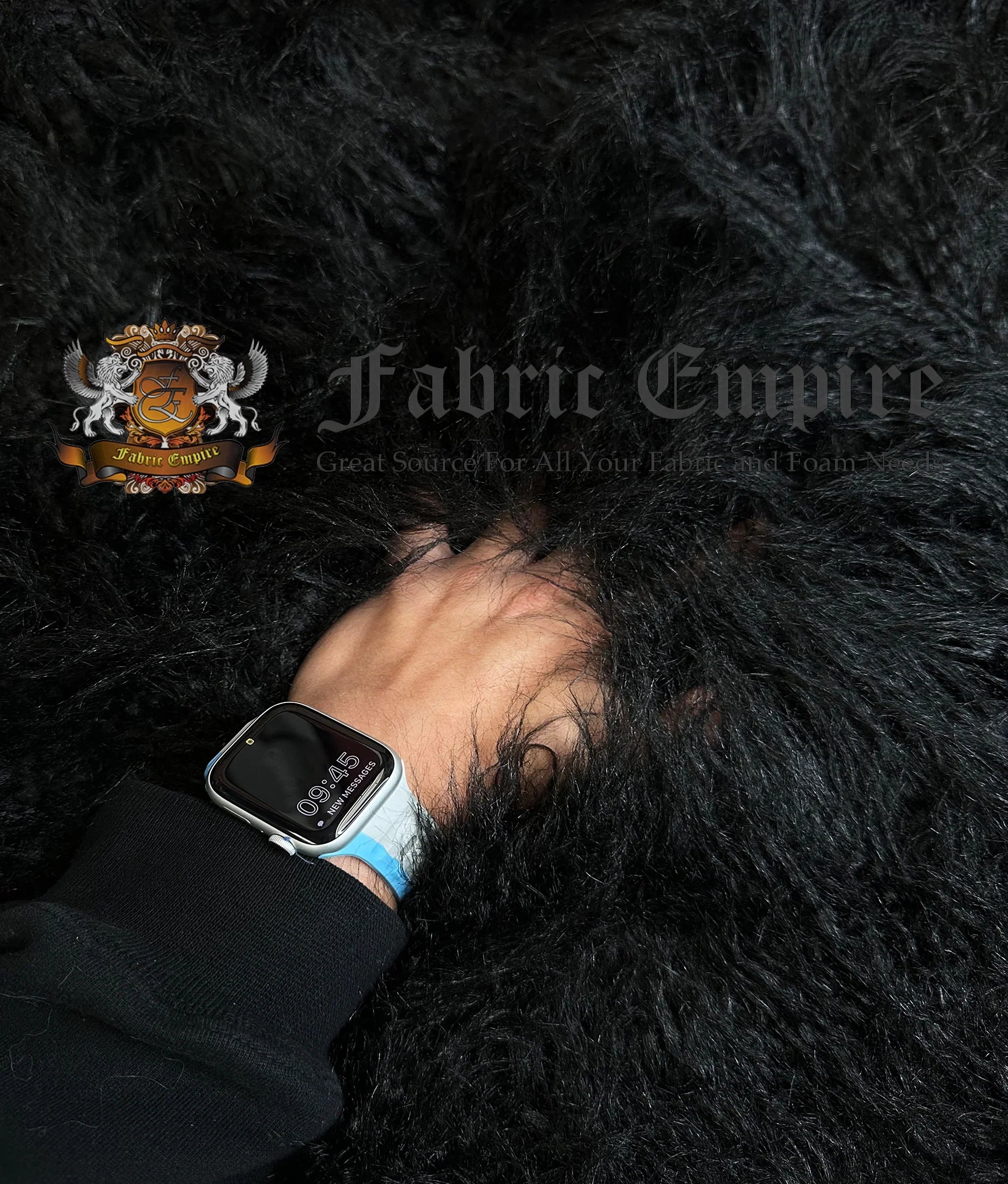Faux Fake  Yak  3.5"  Pile Japanese Fire Retardant Yarn 2.3oz Per Yard / Craft, Sewing Cosplay 58" Wide Sold by Continuous Yard (Black)