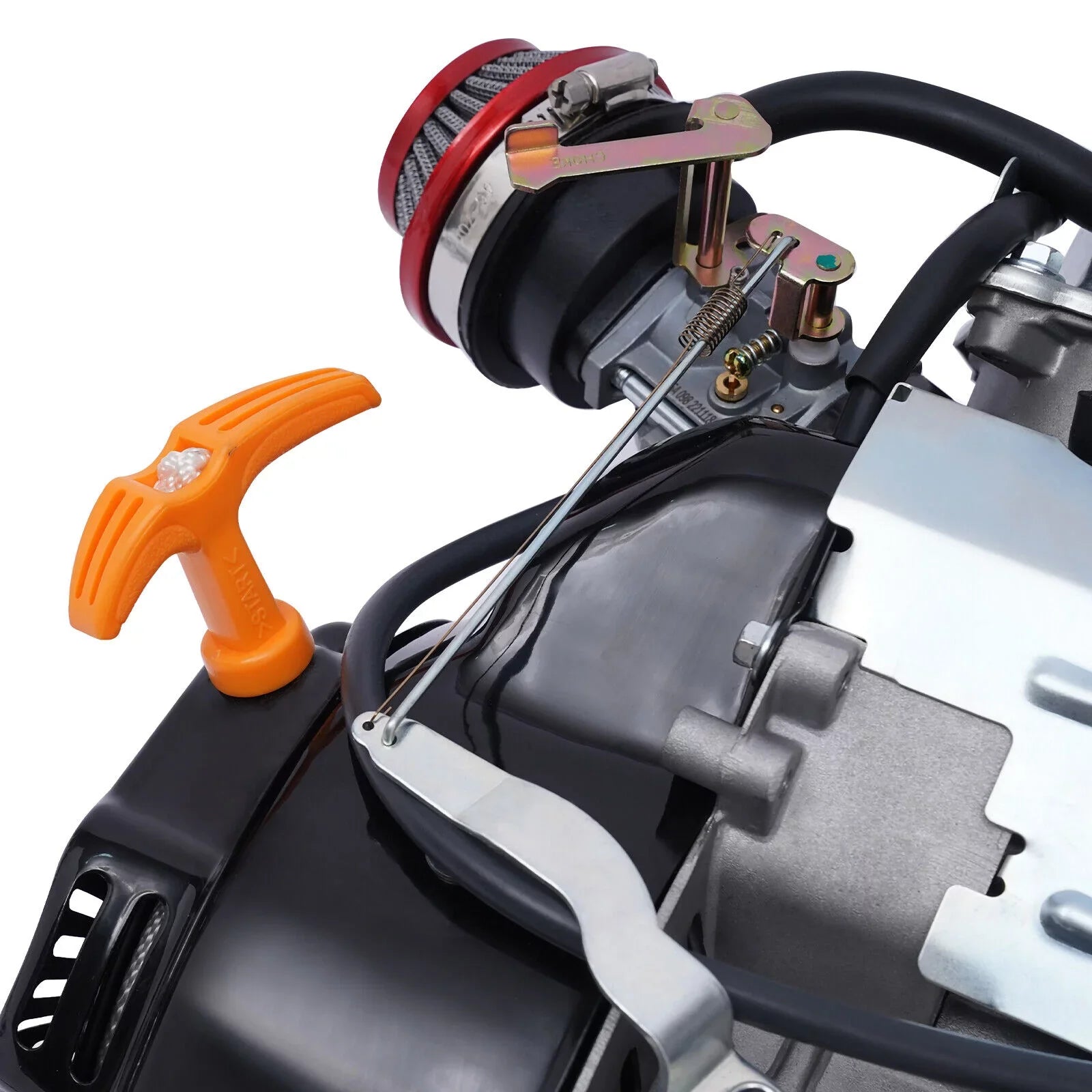 100cc 4 Stroke Bicycle Motor Kit Motorized Bicycle Engine Kit Single Cylinder Petrol Gas Motor Engine Kit, 44 Tooth Chain -156F