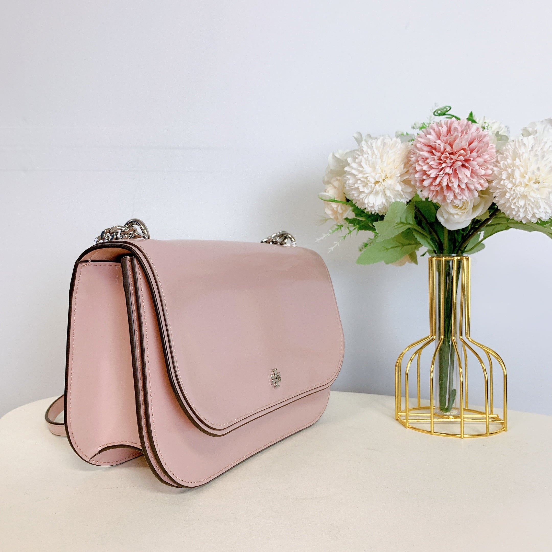 Tory Burch 149929 Emerson Top Handle Patent Leather Crossbody Bag