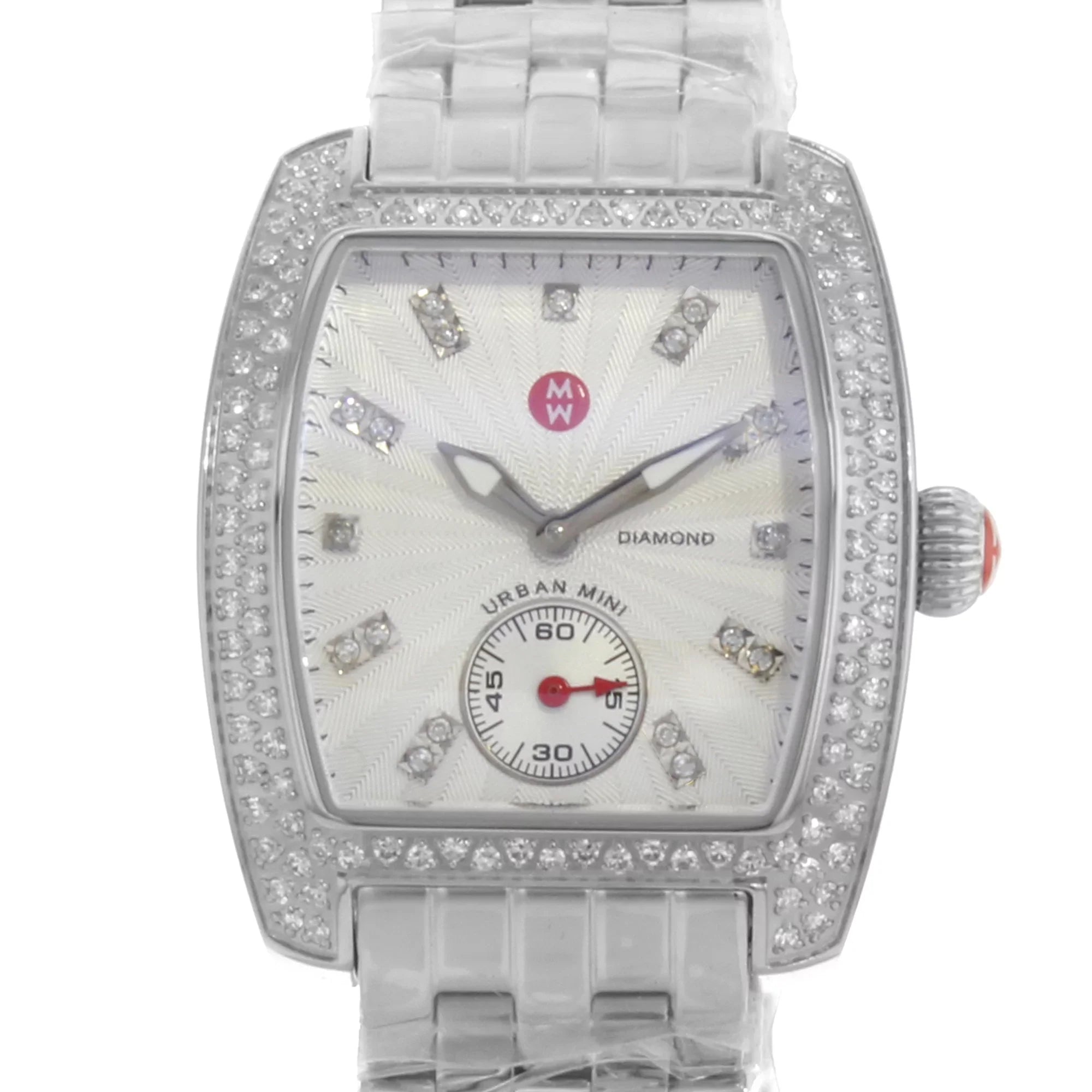 Michele Mini Urban Silver Diamond Dial Ladies Watch MWW02A000508