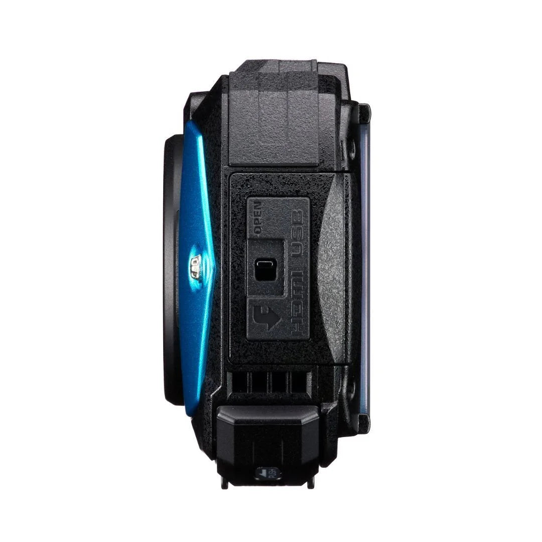 '-90 Compact Camera (Blue) Bundle with Accessory Cleaning Kit Bag and 64GB Memory Card