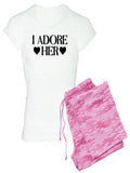 CafePress - I Adore Her - Women's Light Pajamas