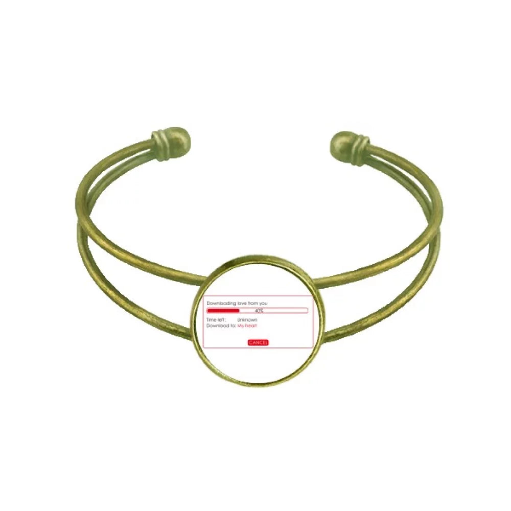 Programmer Download Your Love Bracelet Bangle Retro Open Cuff Jewelry
