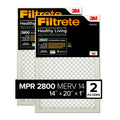 Filtrete 14 x 20 x 1,  Furnace Air Filter,  2800, Healthy Living Ultrafine Particle Reduction, 2-Pack (exact dimensions 13.781 x 19.781 x 0.84) 14 x 20 x 1