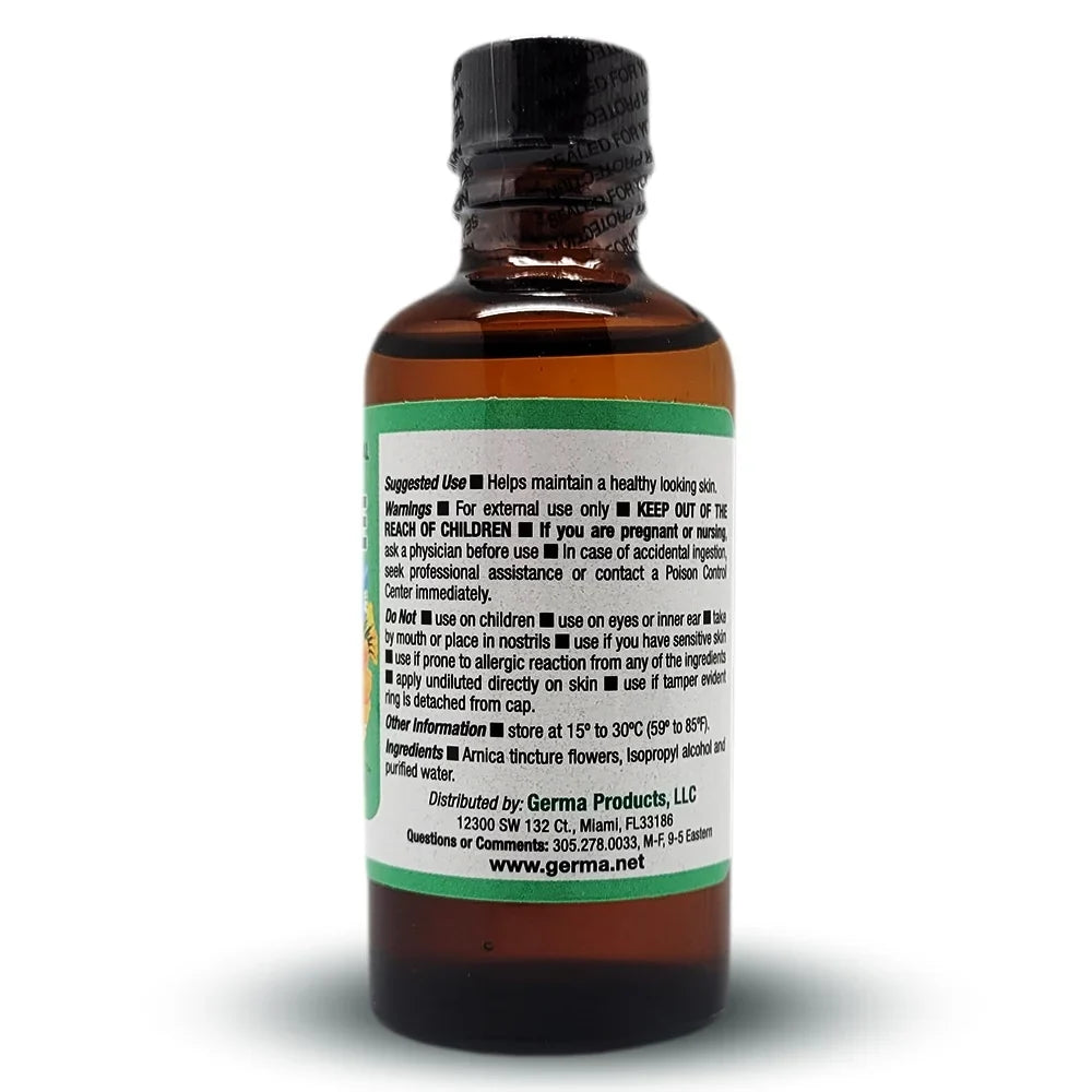 Germa Arnica Tincture. Topical Analgesic. For Joint Pain, Body Aches and Counterirritant for Bruises. Helps You Maintain a Healthy Skin. 1.7 oz. Pack of 3