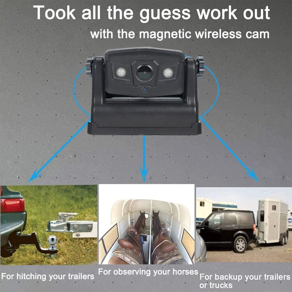 Paddsun Magnetic WiFi Wireless Backup Camera - 9600mAh Battery, Front/Rear View for Enhanced Vehicle Safety