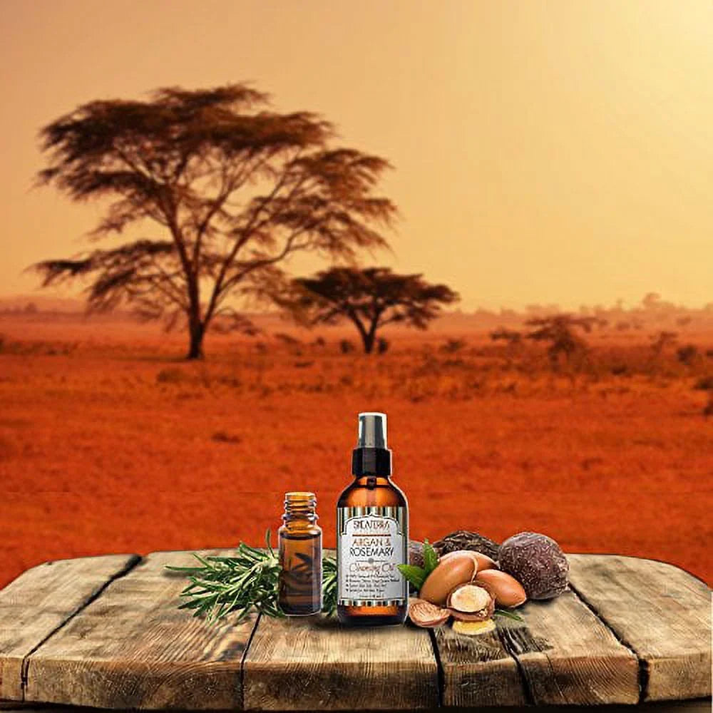 Shea Terra Organics Argan & Rosemary Cleansing Oil | Deep Pore Treatment, Bacteria Remover, Vitamin E Oil | All Skin Types - 4 oz