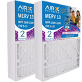 16x25x5 Air Filter  13 Comparable to  1500 - 2200 &  9 Compatible with Air Bear 255649-105 Premium  Made 16x25x5 Furnace Filter 2 Pack by     .