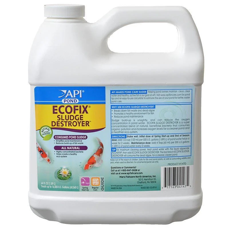 Pond Ecofix Sludge Destroyer 64 oz (Treats 16,000 Gallons) Pack of 2