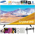 Samsung UN85TU8000 85" 4K Ultra  Smart   (2020 Model) Bundle with Premiere Movies Streaming 2020 + 30-100 Inch  Wall Mount + 6-Outlet Surge Adapter + 2x 6FT 4K  2.0 Cable