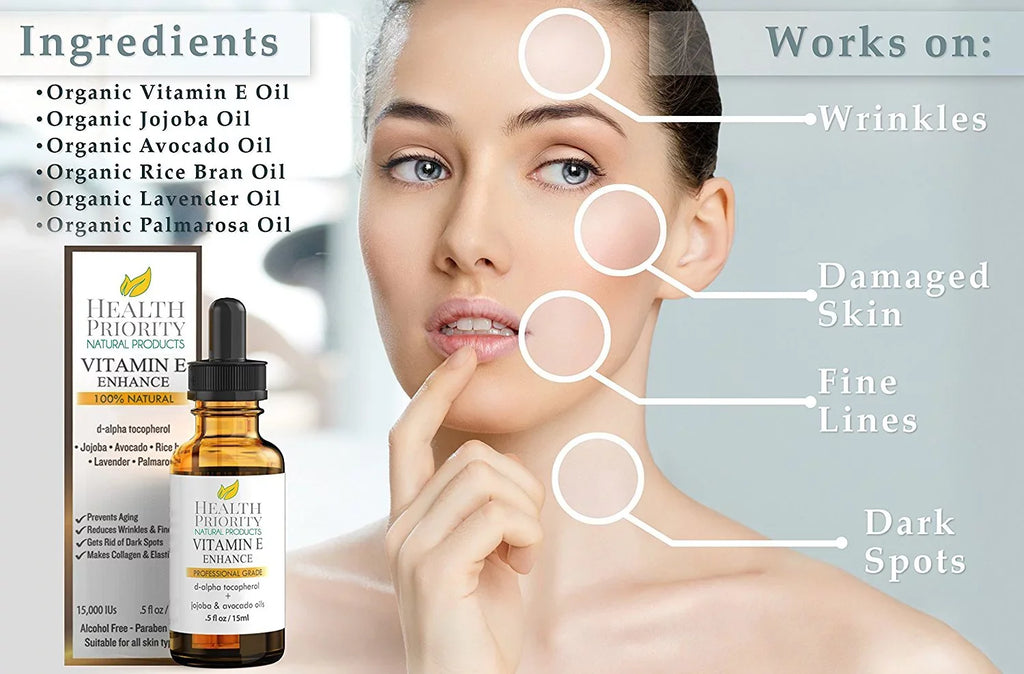 Organic Vitamin E Oil - Small Batch, Handmade in the  - Unscented, 0.5 oz