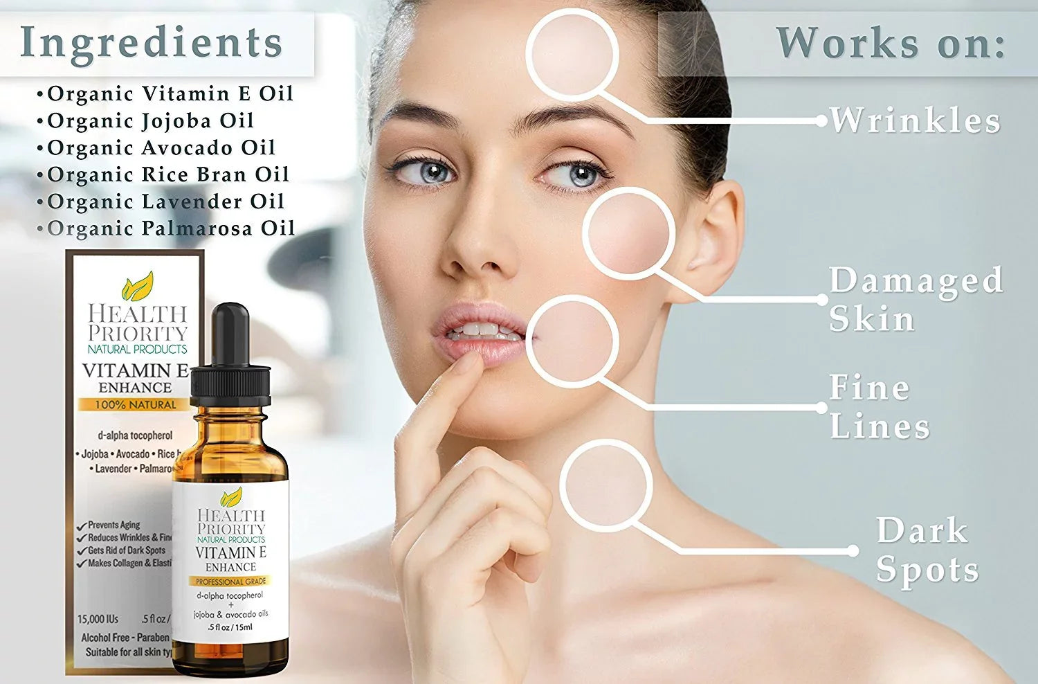 Organic Vitamin E Oil - Small Batch, Handmade in the  - Unscented, 0.5 oz