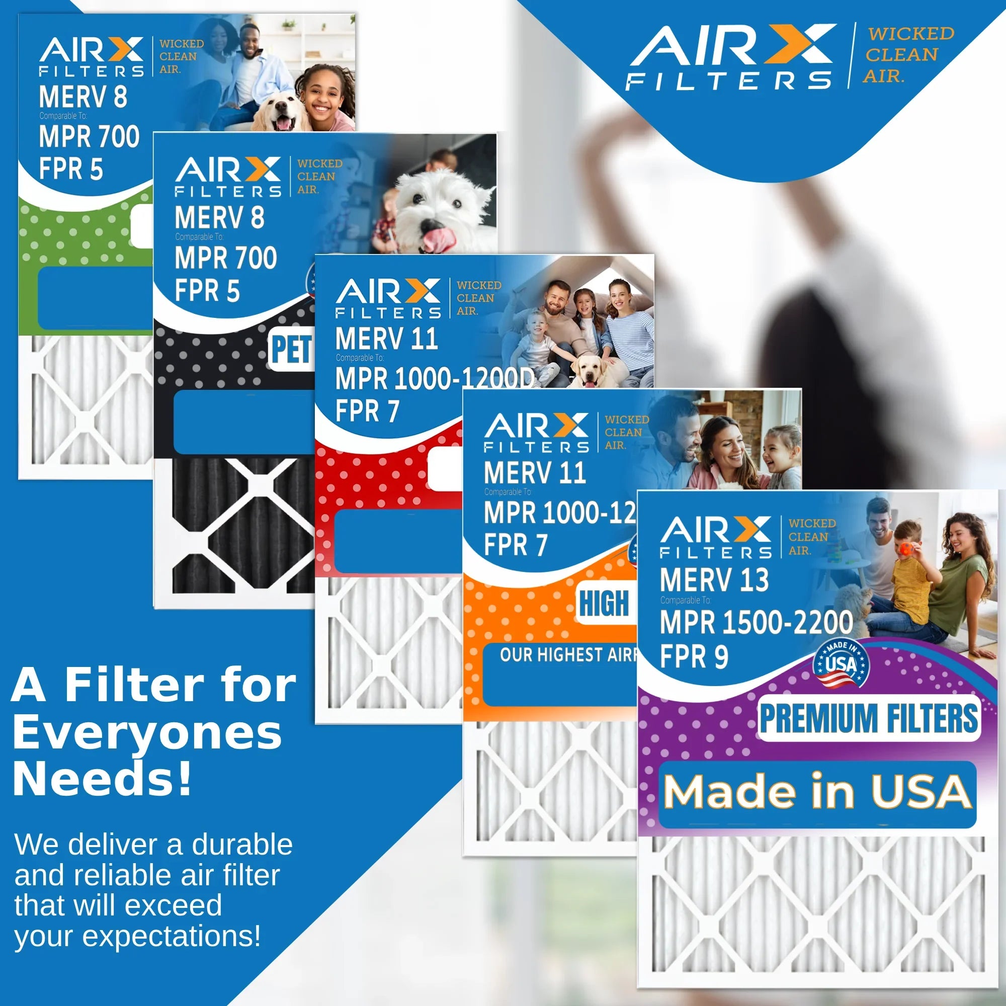 18x24x1 Air Filter  13 Comparable to  1500 - 2200 &  9 Electrostatic Pleated Air Conditioner Filter 4 Pack   Premium  Made 18x24x1 Furnace Filters by     .
