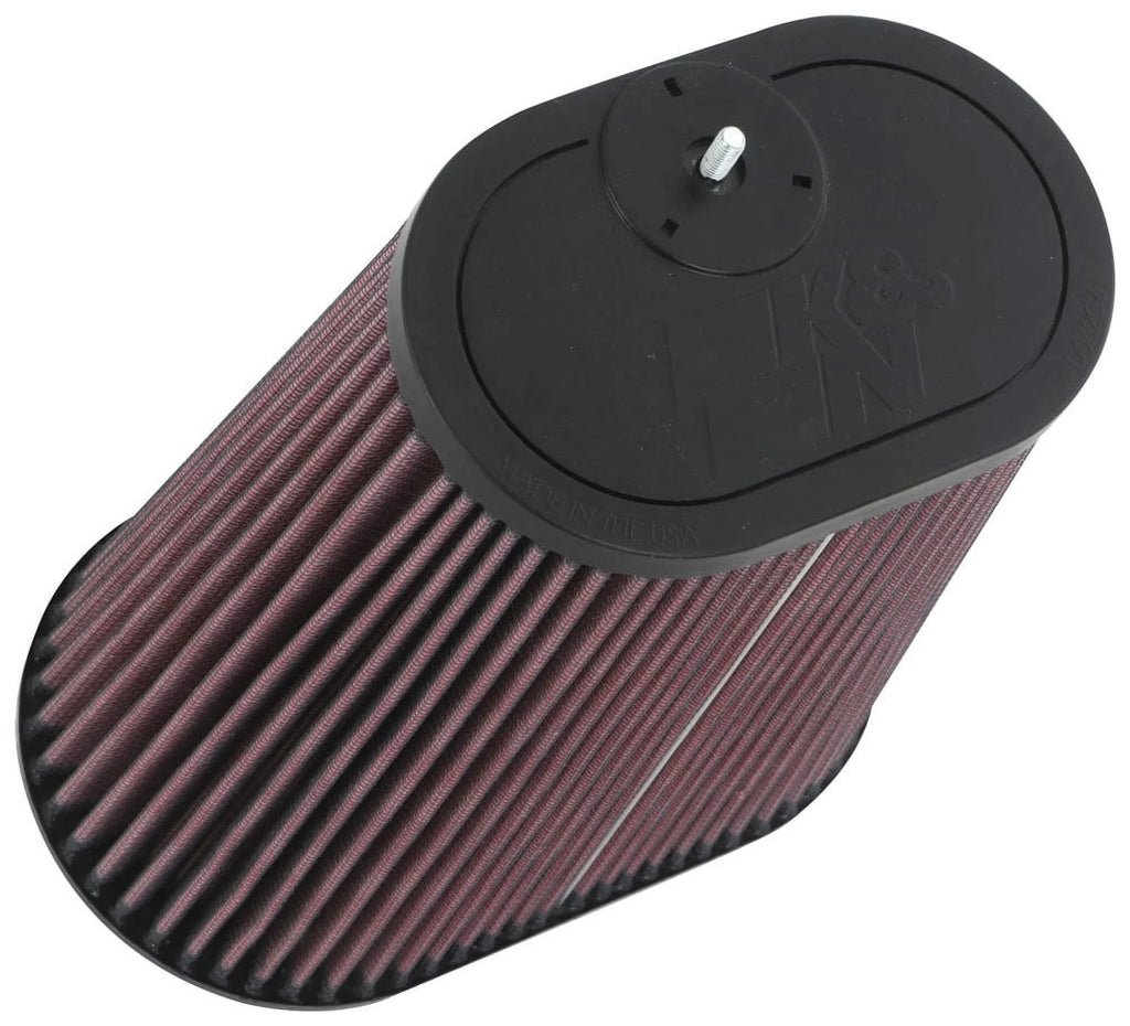 K&N Universal Clamp-On Air Filter: High Performance, Premium, Washable, Replacement Filter: Flange Diameter: 3.125 In, Filter Height: 9 In, Flange Length: 0.625 In, Shape: Tapered Oval, -1012