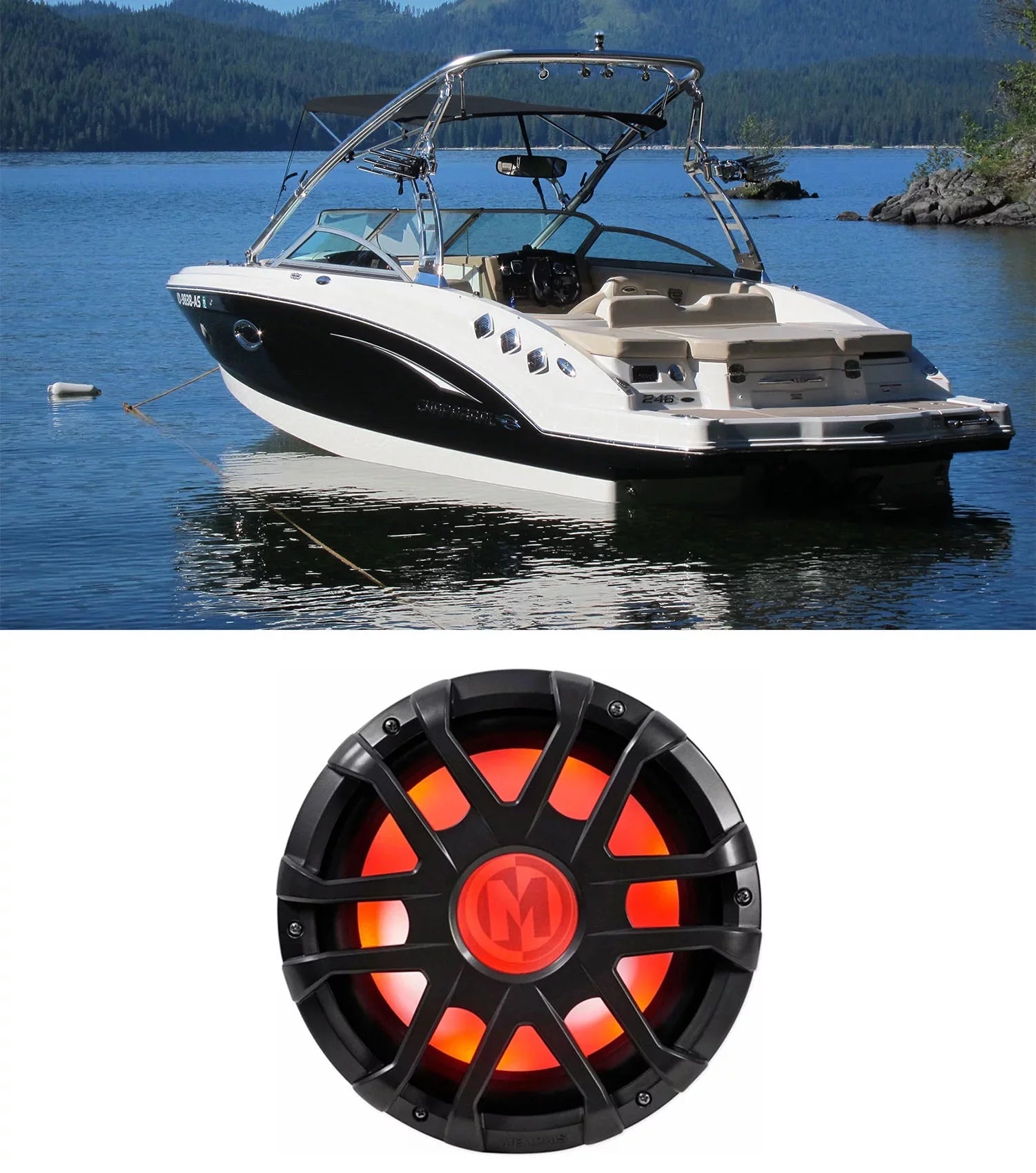 Memphis Audio MXA1244 12" 500 Watt  Dual 4-Ohm Marine Subwoofer Boat Sub