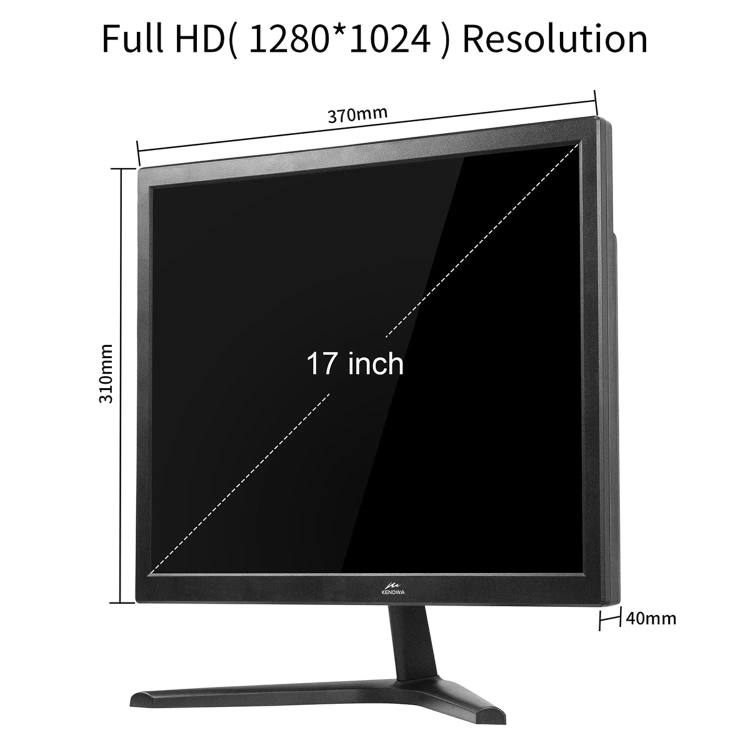 17 inch Ultra Slim 60Hz 1280X1024  Computer Monitor, 250 /m² Desktop Gaming Computer Display Flat Panel  Compliant