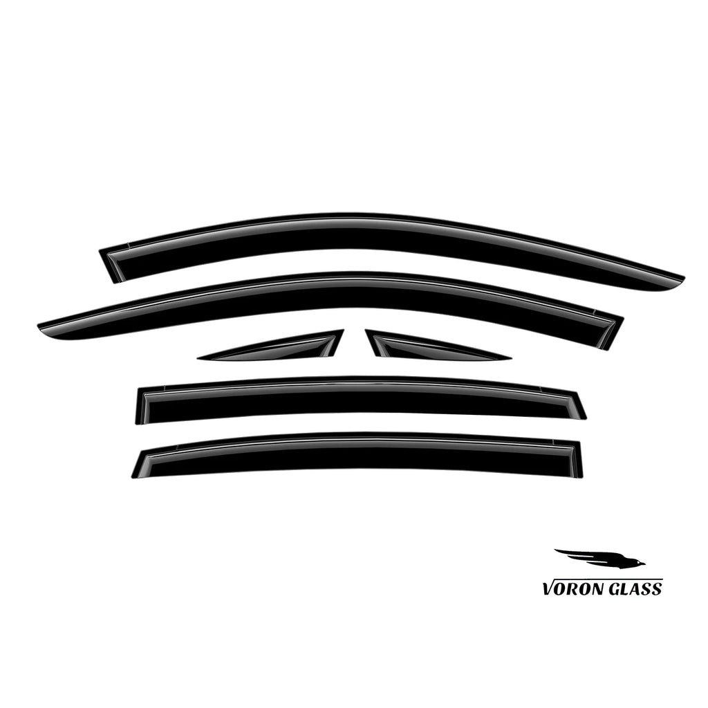 Voron Glass Tape-on Extra Durable Rain Guards for Subaru  Crosstrek 2018-2024, Window Deflectors, Vent Window Visors, 6 Pieces - 100489