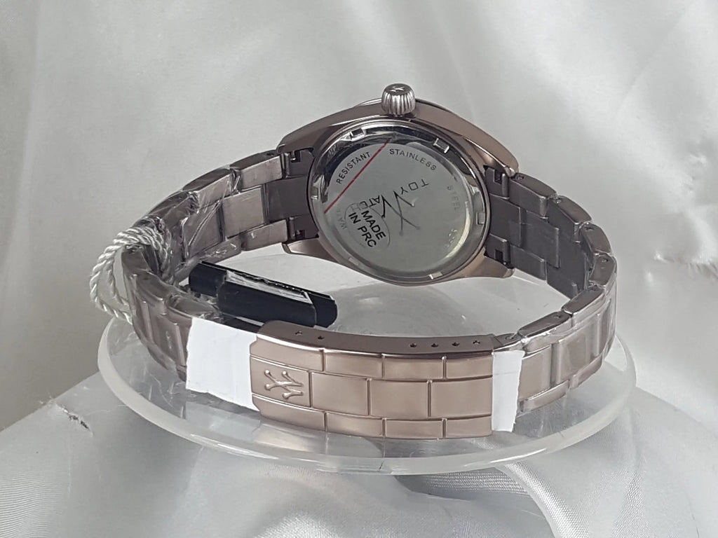 ToyWatch ME32PW Ladies "Metallic Stones" Pewter Color Aluminum Watch