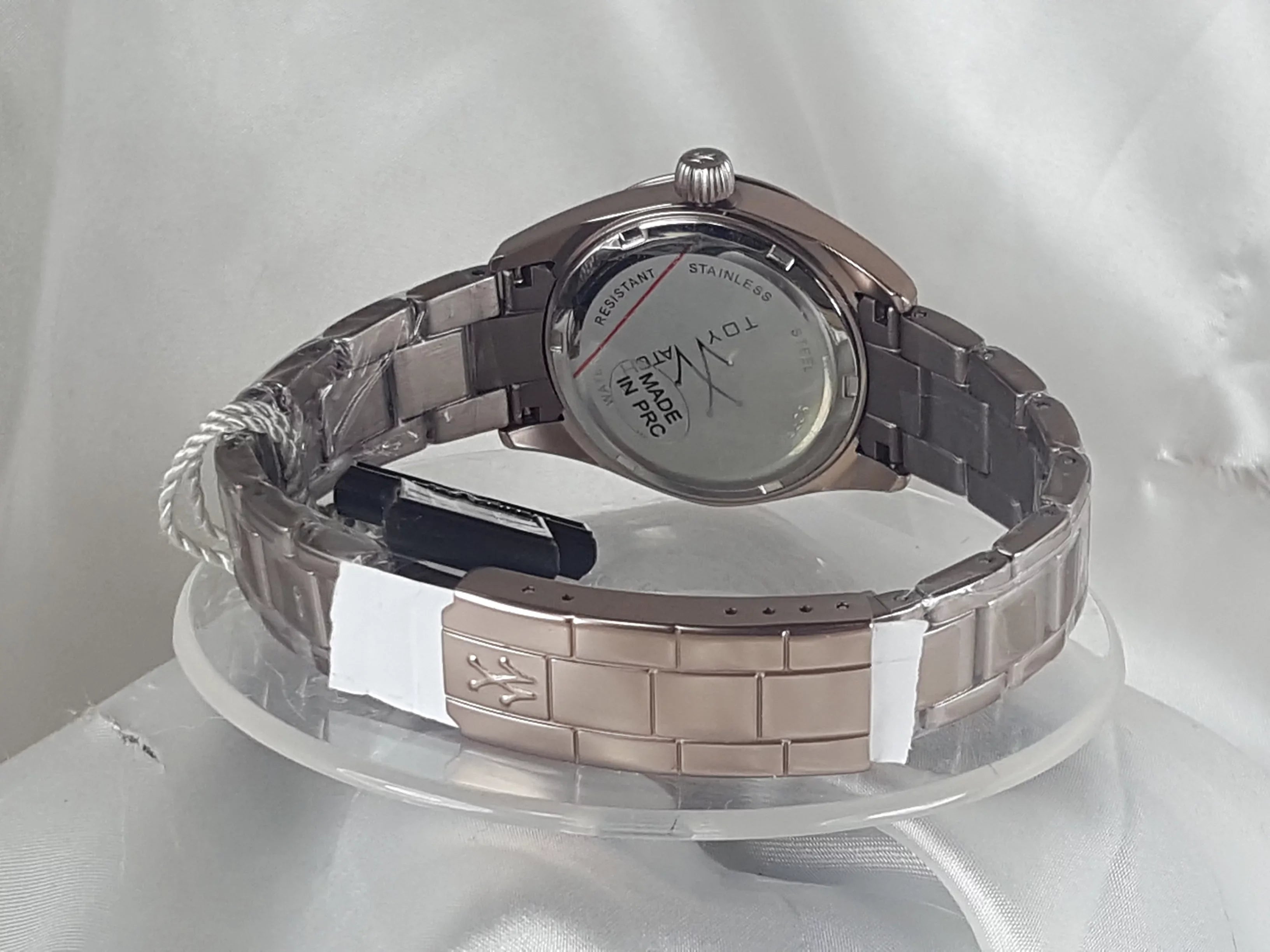 ToyWatch ME32PW Ladies "Metallic Stones" Pewter Color Aluminum Watch