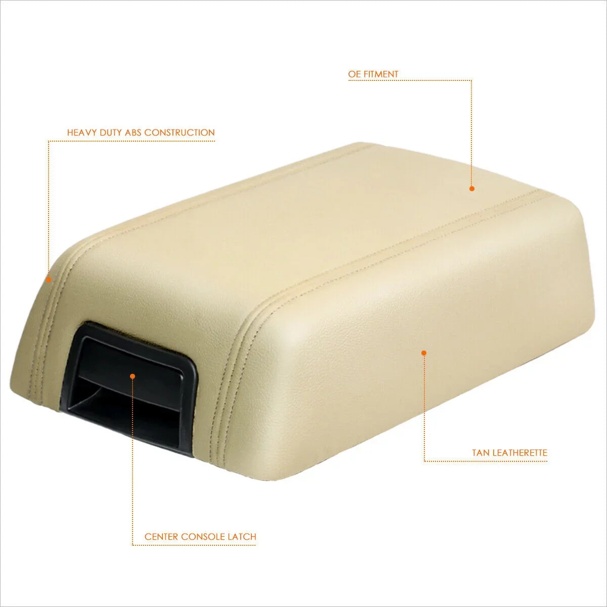 Teledu Beige Center Console Top Lid Repair Kit Armrest Latch Cover For Ford Lincoln