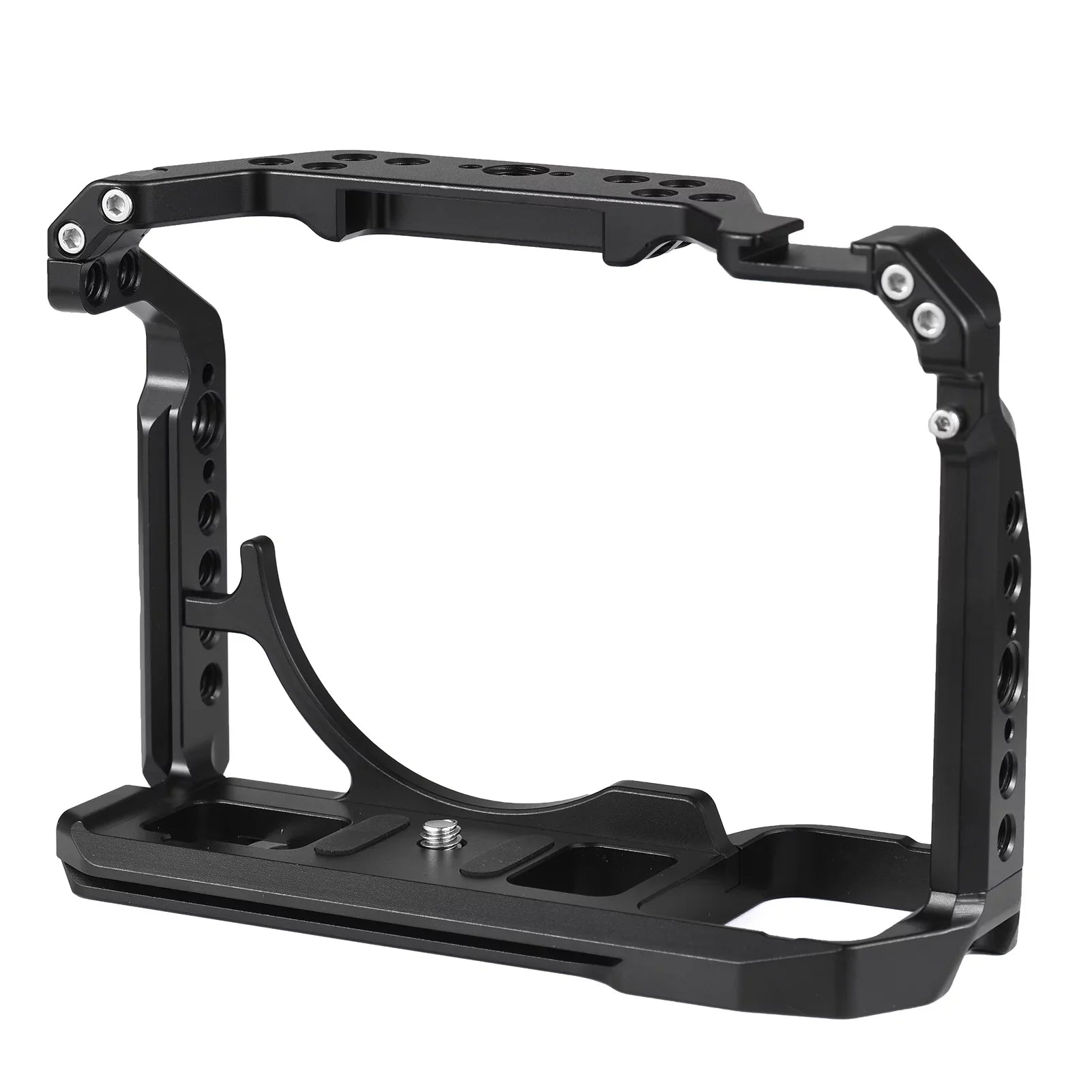 Camera Cage, Aluminum Alloy Video Cage with Cold Shoe Mounts, Numerous 1/4 Inch Screw Holes, Sony A7IV/A7M4//A7R4/A7S3