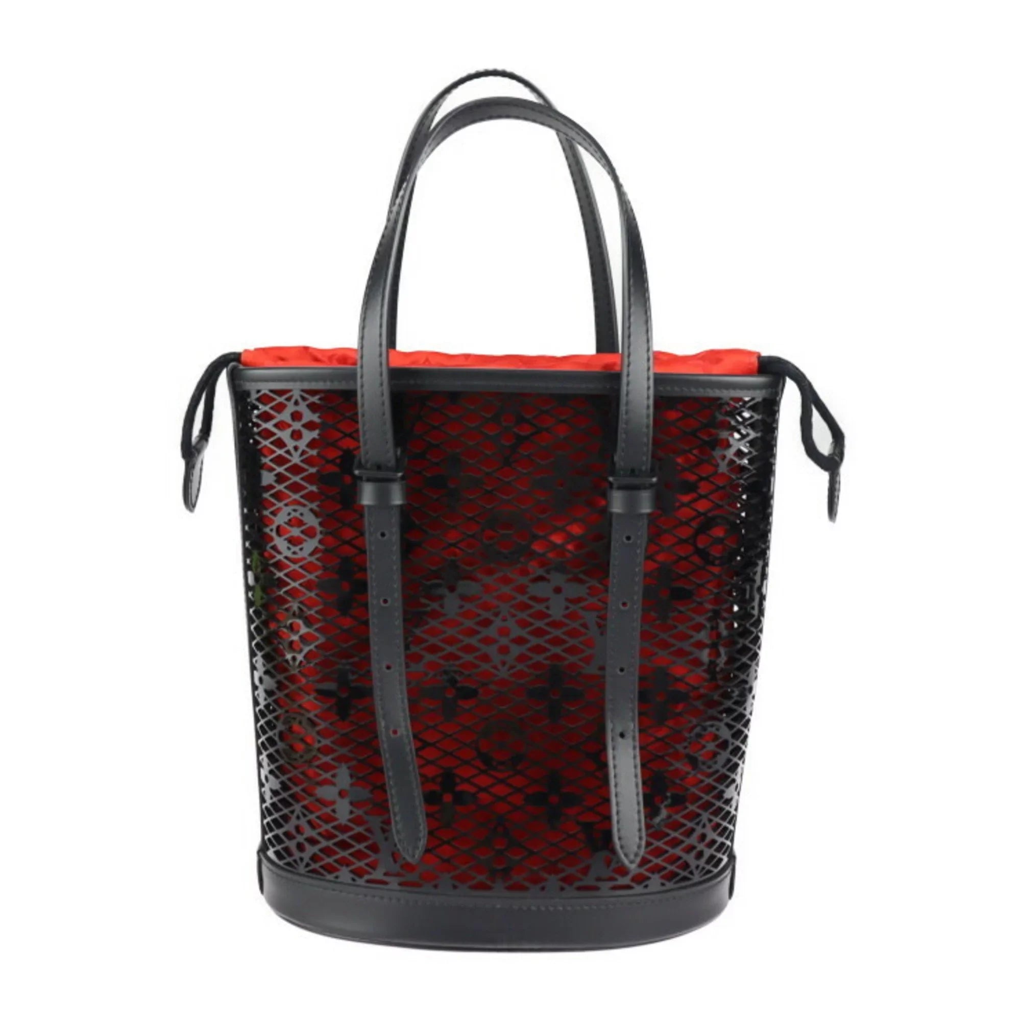 Pre-Owned   Louis Vuitton Race Bucket  Monogram Tote Bag M20352 Patent Calf Leather Black Shoulder (Like New)