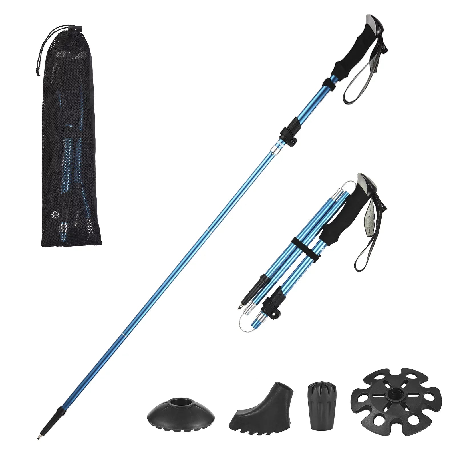 Tomshoo Trekking Pole for Hiking Camping Backpacking, Lightweight and Durable, Blue