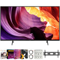 Sony 43" X80K 4K Ultra   Smart  KD43X80K (2022 Model) Bundle with Complete Mounting and Premiere Movies Streaming Kit