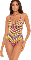 Becca by Rebecca Virtue  Farah Abigail One-Piece Swimsuit,  Large