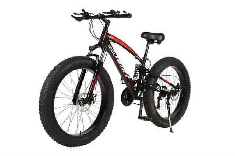 26&amp;quot; 21 Speed 4.0&amp;quot; Fat Tire Bike Snow Grass Sand Dual Shock Suspension  Adult