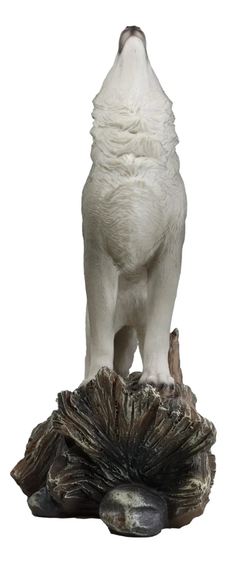 Large Cries Of The Night Howling Alpha Gray Wolf Statue 12"H Spirit Wolves Decor
