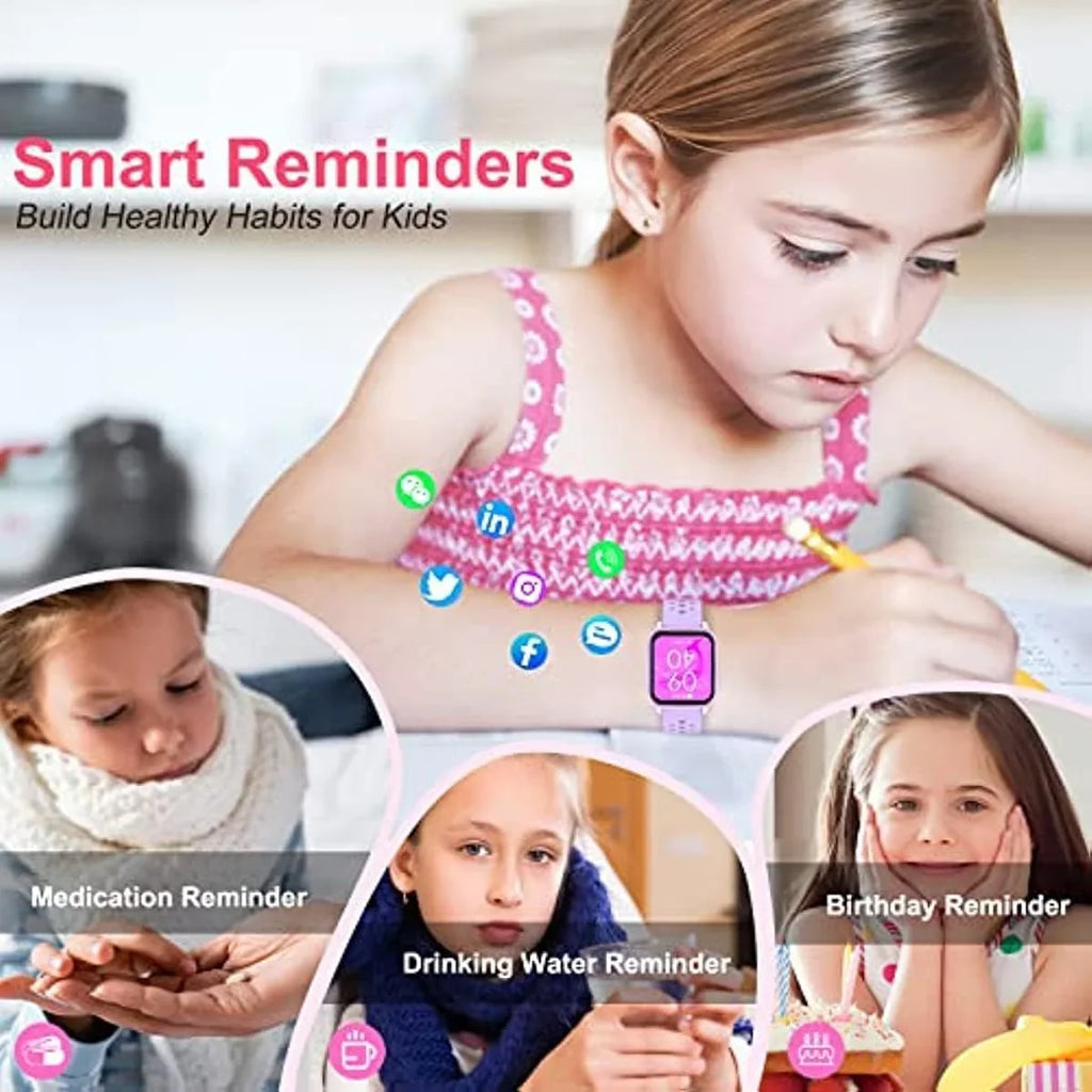 Kids Smart Watch for Girls Boys, IP68 Fitness Activity Tracker Watch with Sleep Mode, Pedometers,Waterproof Kids Watch with 20 Sports Modes, Great for Age 6+ Kids Teens（A Purple）