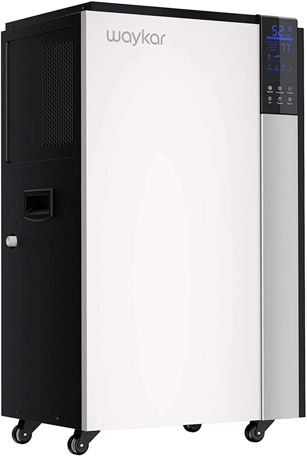 Waykar Commercial Dehumidifier 296 Pint, with drain Hose for Crawl Spaces, Basements, Industry Water Damage Unit, Compact, Portable, Auto Defrost, Memory Starting