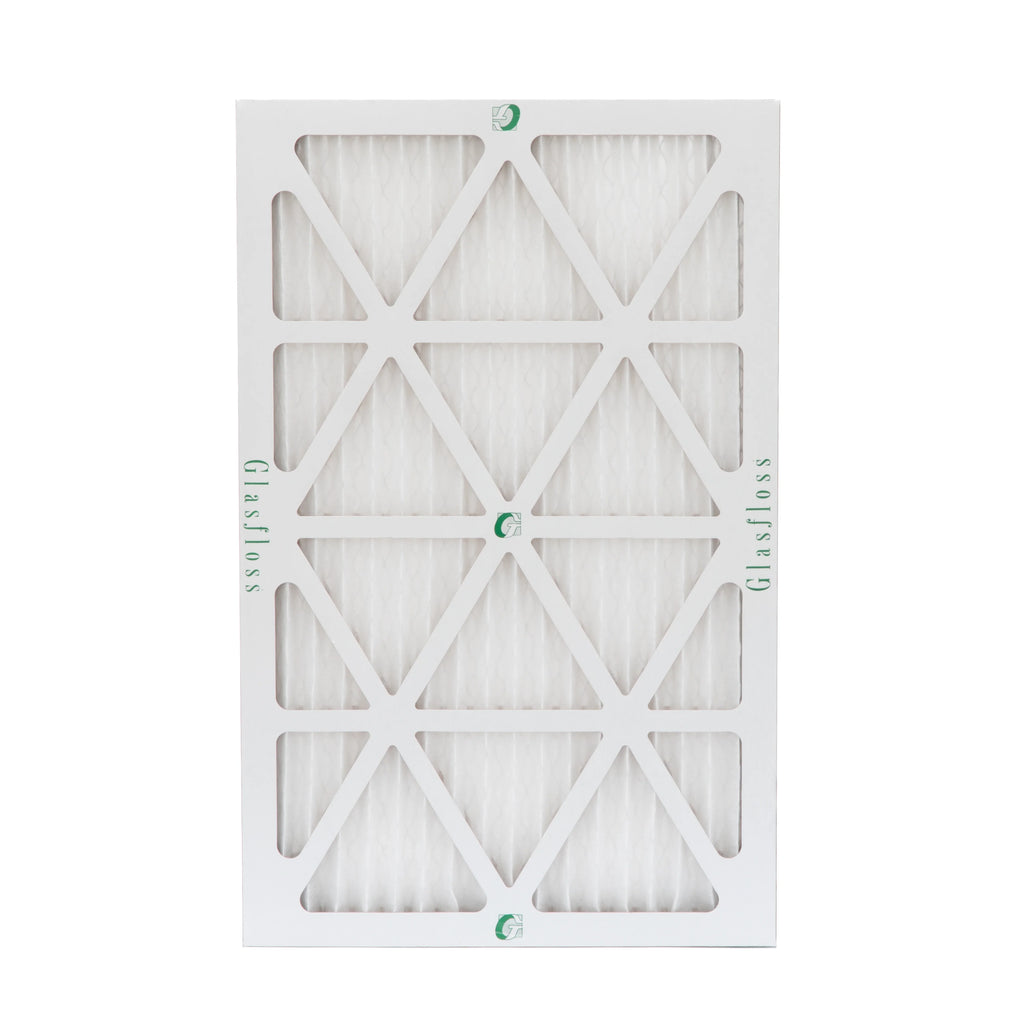 12 Pack of 18x25x1  10 Pleated Air Filters by Glasfloss. Actual Size: 17-1/2 x 24-1/2 x 7/8